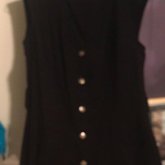 Black Calvin Klein Dress with buttons - Picture 3 of 4
